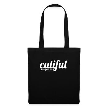 Cutiful Meine Mischung zischen Cute und Beautiful - Stoffbeutel - Schwarz - Vorne