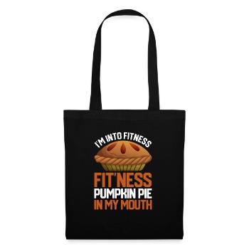 Ich bin in Fitness Fit'ness Pumpkin Pie In My - Stoffbeutel - Schwarz - Vorne