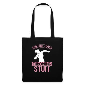 Lancer du poids Athlétisme - Sac en tissu - noir - Devant