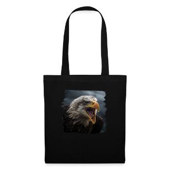 Aulne pygargue à tête blanche oiseau aigle pierre - Sac en tissu - noir - Devant