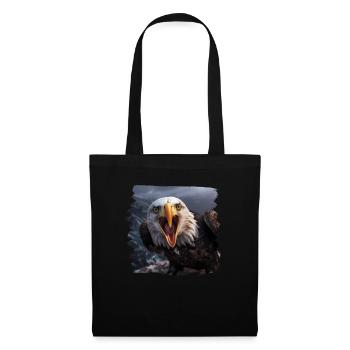 Aulne pygargue à tête blanche oiseau aigle pierre - Sac en tissu - noir - Devant