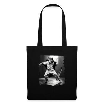 Chats Chat Chat Amoureux Drôles de Chats - Sac en tissu - noir - Devant