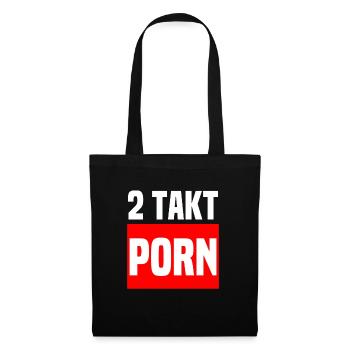 2 Takt Porn - Stoffbeutel - Schwarz - Vorne