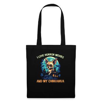 Chihuahua Halloween Puppy Trick Or Treat Dog Lover - Sac en tissu - noir - Devant