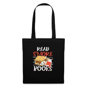Women Read Smore Books Camper Campfire Camping - Tote Bag - black - Front