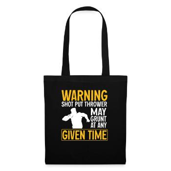 Lancer du poids Athlétisme - Sac en tissu - noir - Devant