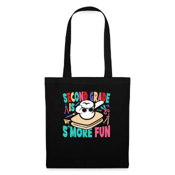 Second Grade Is Smore Fun Camping Dabbing Marshmal - Stoffbeutel - Schwarz - Vorne
