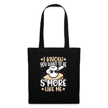 Je sais que tu veux être plus comme moi guimauve ca - Sac en tissu - noir - Devant