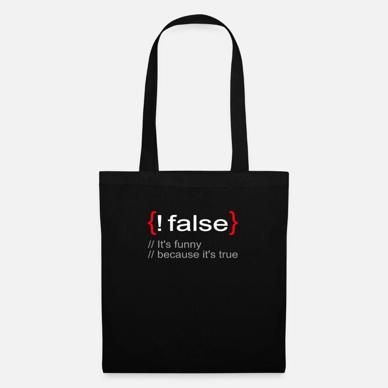 Lustig Lol Nerd IT Informatiker - Stoffbeutel - Schwarz