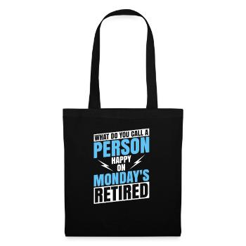 Pensioner Pension Funny - Tote Bag - black - Front