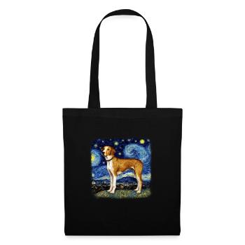American Foxhound Van gogh starry night - Stoffbeutel - Schwarz - Vorne