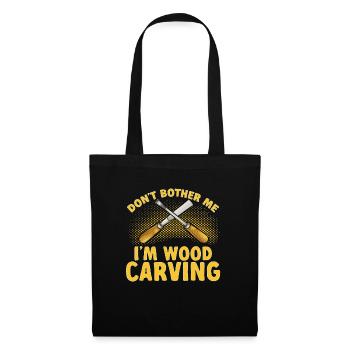 Woodworking carving carpenter - Tote Bag - black - Front