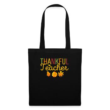Professeur reconnaissant Jour de Thanksgiving Drôle d’automne - Sac en tissu - noir - Devant