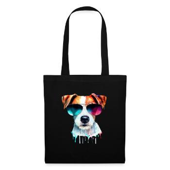 Jack Russell Terrier - Stoffbeutel - Schwarz - Vorne