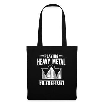 Organiste : organiste, organiste d’église, orgue - Sac en tissu - noir - Devant