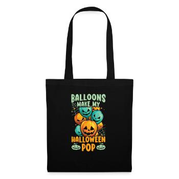 Balloon Halloween Trick Or Treat Spooky Boo Ghost - Tote Bag - black - Front