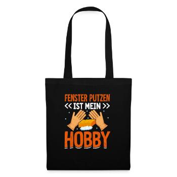Fenster putzen ist mein Hobby - Stoffbeutel - Schwarz - Vorne