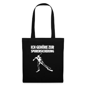 Ich Gehöre Zur Spurensicherung Skilangläufer Skate - Stoffbeutel - Schwarz - Vorne