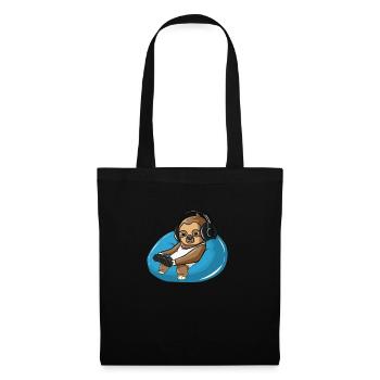 Gamer sloth funny console gamer - Tote Bag - black - Front