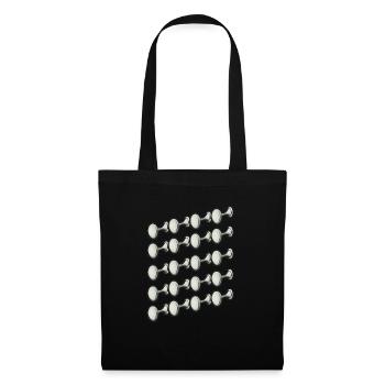 Organiste : organiste, organiste d’église, orgue - Sac en tissu - noir - Devant