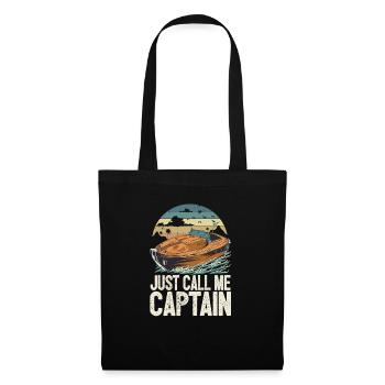Appelez-moi simplement Captain Pontoon King Motorboating - Sac en tissu - noir - Devant