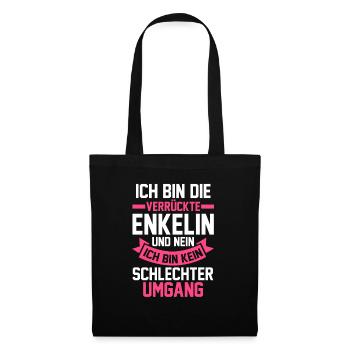 Enkelin - Stoffbeutel - Schwarz - Vorne