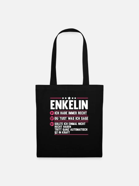 Enkelin - Stoffbeutel - Schwarz