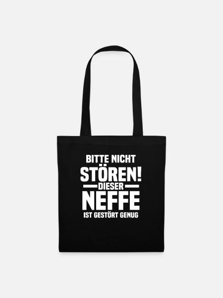 Neffe - Stoffbeutel - Schwarz