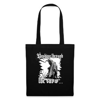 Krampus T-Shirt Süddeutscher Weihnachtsmann - Stoffbeutel - Schwarz - Vorne