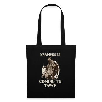 Krampus T-Shirt Der düstere Weihnachtsbrauch - Stoffbeutel - Schwarz - Vorne
