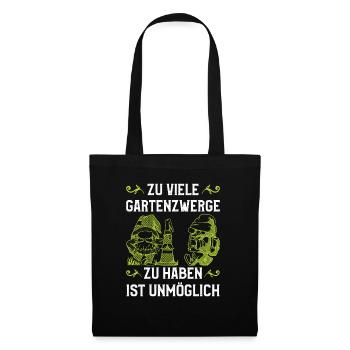 Gartenzwerg Für Gartenzwerg Liebhaber Gärtner Lust - Stoffbeutel - Schwarz - Vorne