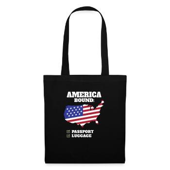 America Bound Country Travel American Flag US - Tote Bag - black - Front