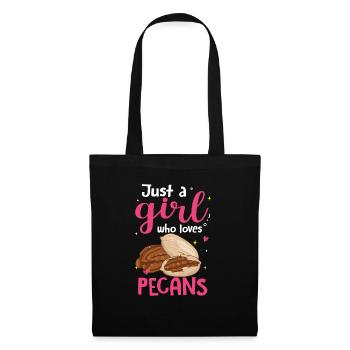 Cadeau de noix de pécan - Sac en tissu - noir - Devant