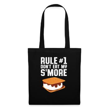 Rule Number 1 Don't Eat My Smores Funny Camping Ca - Tote Bag - black - Front