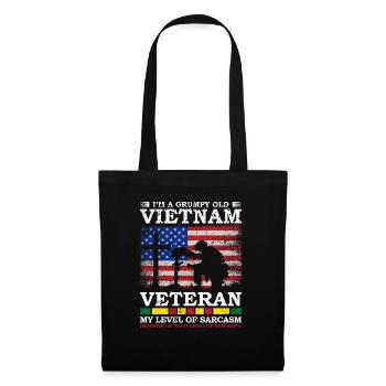 Ne sous-estimez jamais un vieil homme qui est aussi - Sac en tissu - noir - Devant