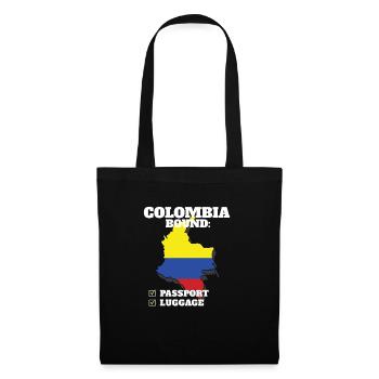 Colombia Bound Country Travel Colombian Flag - Tote Bag - black - Front