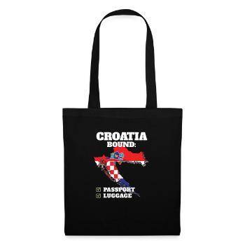 Croatia Bound Country Travel Croat Flag Vacation - Tote Bag - black - Front