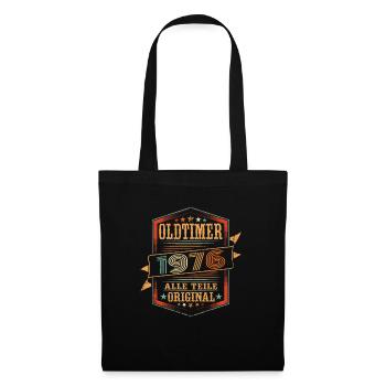oldtimer 1976 Original - 47 Geburtstag - Stoffbeutel - Schwarz - Vorne