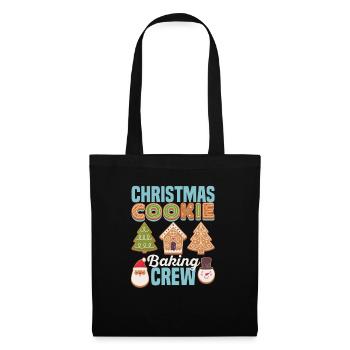 Christmas Cookie Baking Crew Traditioneller - Stoffbeutel - Schwarz - Vorne
