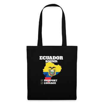 Voyage Pays à destination de l’Équateur Drapeau équatorien - Sac en tissu - noir - Devant