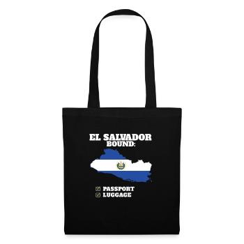 El Salvador Bound Country Travel Drapeau salvadorien - Sac en tissu - noir - Devant