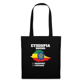 Voyage à destination de l’Éthiopie Drapeau éthiopien - Sac en tissu - noir - Devant