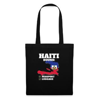 Haiti Bound Country Travel Haitian Flag Vacation - Tote Bag - black - Front