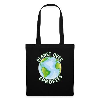 La planète avant le profit - Conservation de la nature Changement climatique - Sac en tissu - noir - Devant