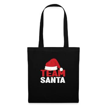 Team Santa Funny Weihnachten Squad Familie - Stoffbeutel - Schwarz - Vorne