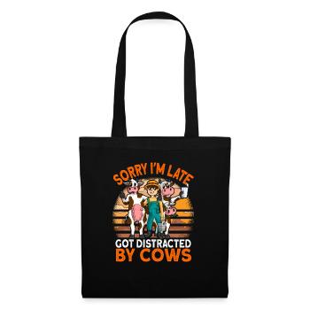 Cows Farmers Dairy Cow Cow Gift - Tote Bag - black - Front