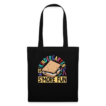 Kids Camping Marshmallow Funny Kindergarten Is Smo - Tote Bag - black - Front