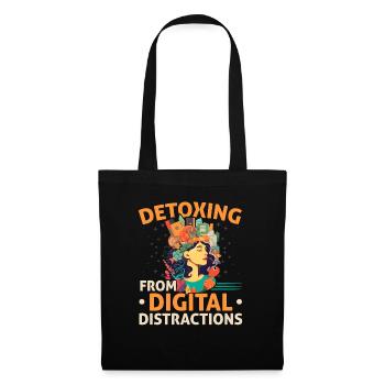 Digital Detox Mobile Phone Fasting Go Offline - Tote Bag - black - Front