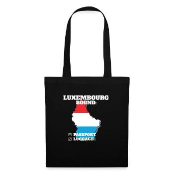 Luxembourg Bound Country Travel Drapeau luxembourgeois - Sac en tissu - noir - Devant