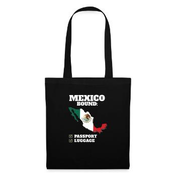 Mexico Bound Country Travel Mexican Flag Vacation - Tote Bag - black - Front